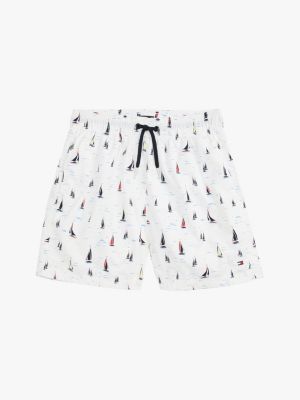 multi mittellange badeshorts mit print für jungen - tommy hilfiger