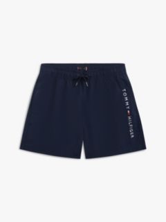Original Logo Embroidery Mid Length Swim Shorts — Blue 1