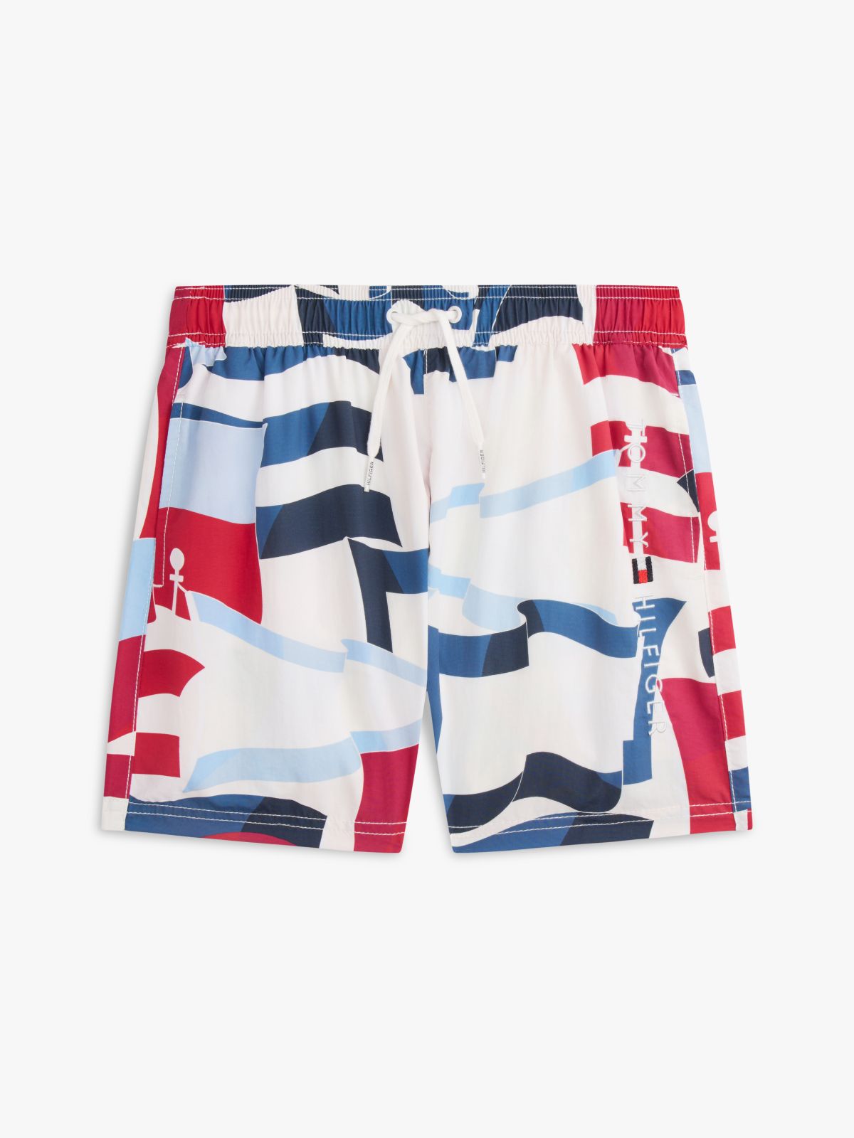 Original Print Mid Length Swim Shorts — White
