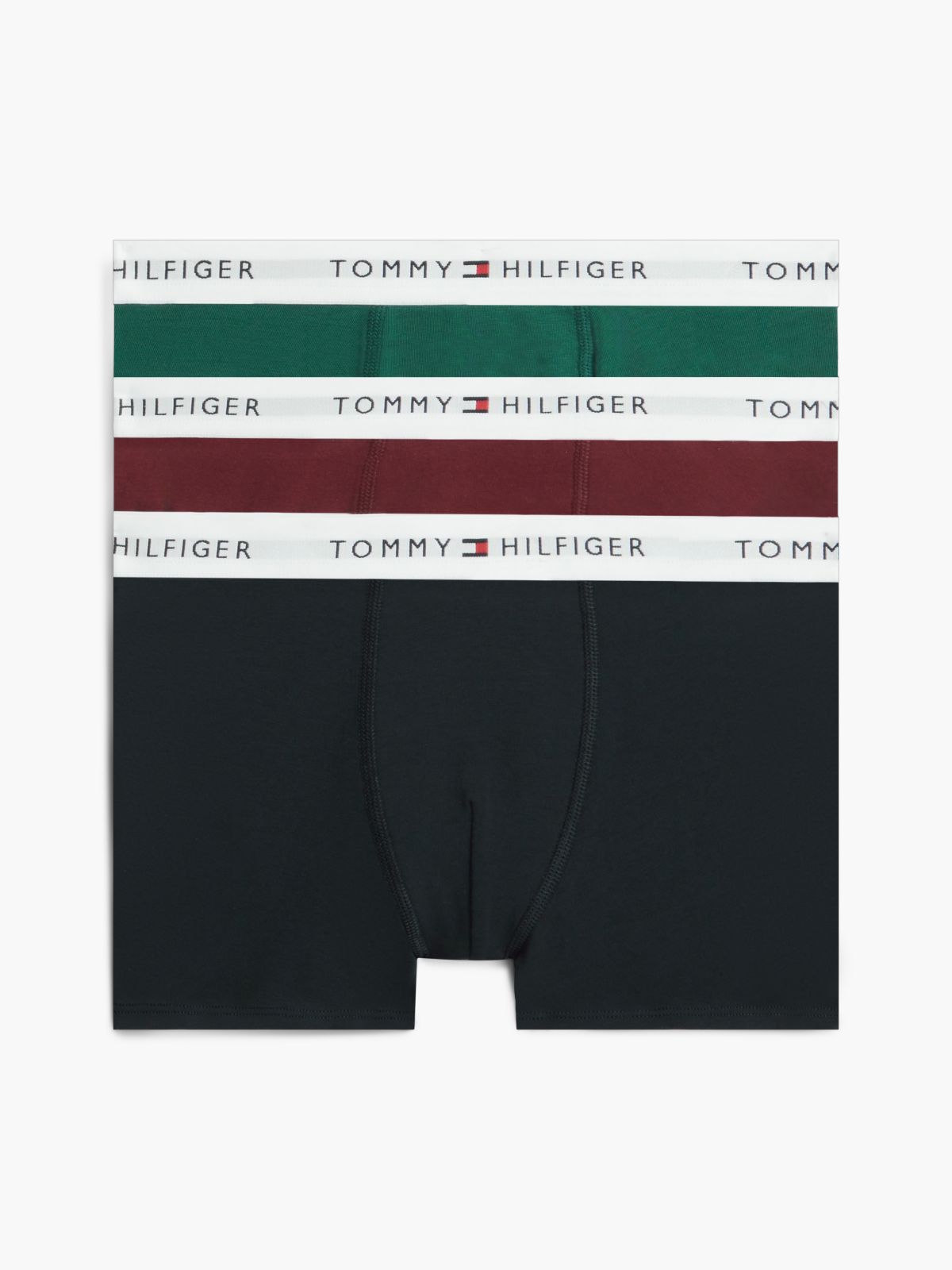 3-Pack Signature Logo Waistband Trunks — Brown