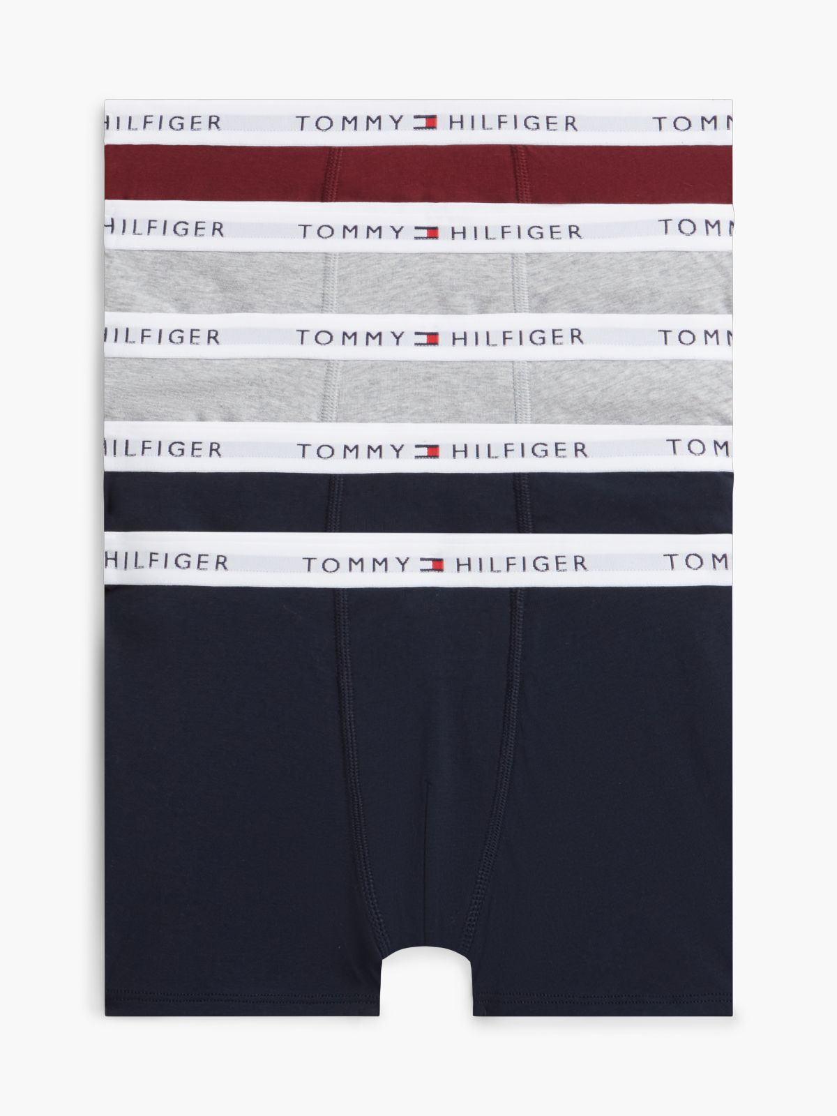 5-Pack Signature Logo Waistband Trunks — Blue