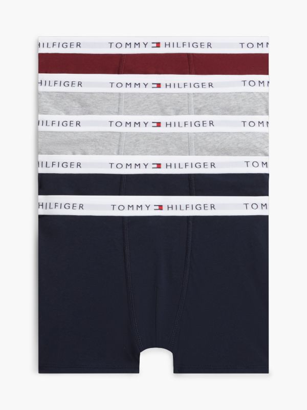 5-Pack Signature Logo Waistband Trunks — Blue