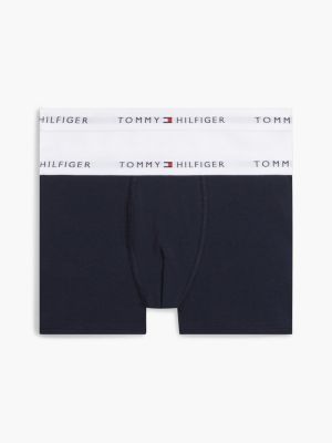 orange 2-pack signature logo waistband trunks for boys tommy hilfiger