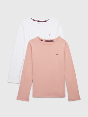 Tommy hilfiger deals pink long sleeve