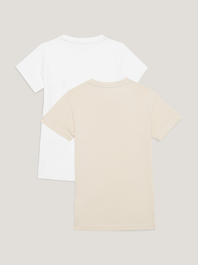 green th original set van 2 t-shirts met vlag voor meisjes - tommy hilfiger