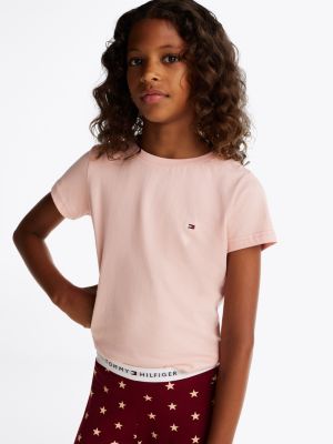 yellow 2-pack signature crew neck t-shirts for girls tommy hilfiger