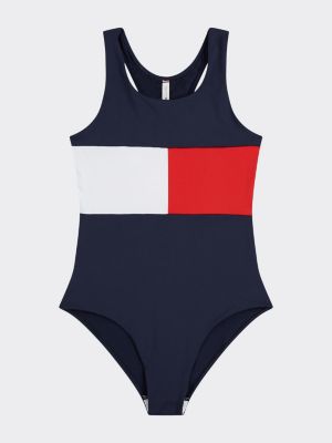 tommy hilfiger flag one piece swimsuit