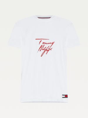 tommy hilfiger signature logo t shirt