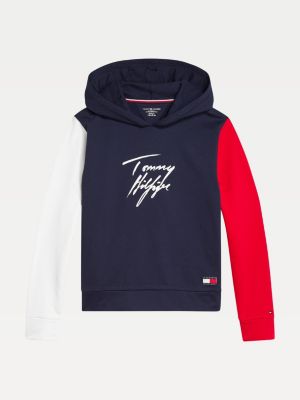 tommy hilfiger pure cotton logo hoodie