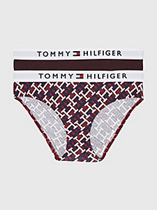 brown 2-pack jersey logo briefs for girls tommy hilfiger