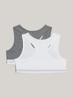 grey 2er-pack th original ungepolsterte bralettes für mädchen - tommy hilfiger