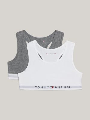 Tommy Hilfiger Girls' Big Crop Sports Bra (Pack of 2), Racerback