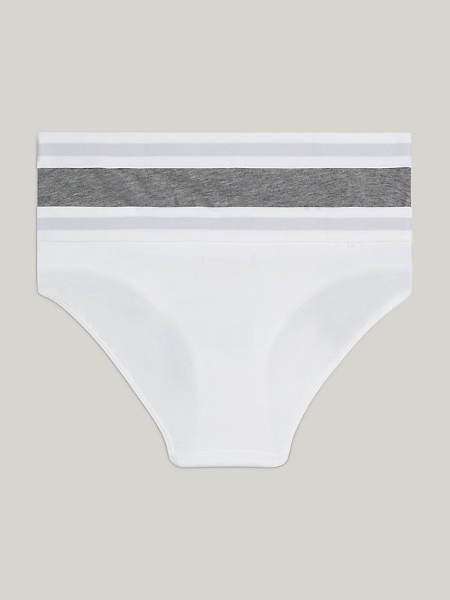 grey 2-pack th original logo waistband briefs for girls tommy hilfiger