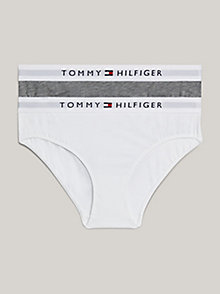 grey 2-pack jersey briefs for girls tommy hilfiger