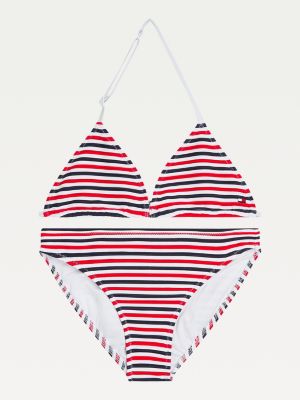 Nautical Stripe Triangle Bikini Set Red Tommy Hilfiger