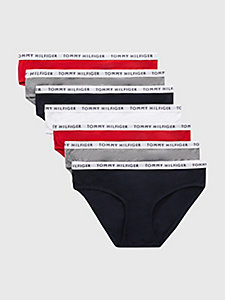 blue 7-pack logo waistband briefs for girls tommy hilfiger