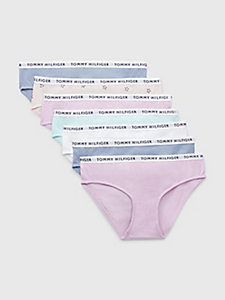pink 7-pack print briefs for girls tommy hilfiger