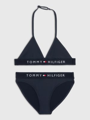 Ægte kokain vækst Original Logo Triangle Bikini Set | BLUE | Tommy Hilfiger