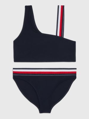 Luchtvaartmaatschappijen Slovenië Communistisch Bikiniset met signature-tape | BLAUW | Tommy Hilfiger