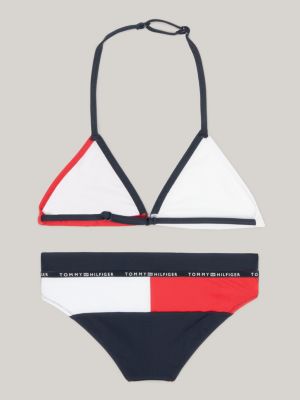 Triangel-Bikini-Set mit Hilfiger Flag BLAU | Tommy Hilfiger