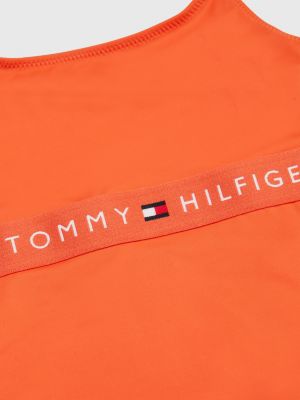 Original Halter Neck OnePiece Swimsuit Orange Tommy Hilfiger