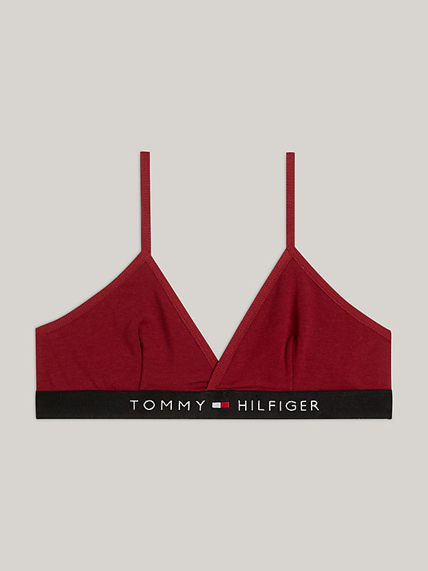 red th original logo triangle bra for girls tommy hilfiger