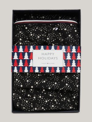 black global stripe kurzes pyjamaset in geschenkbox für mädchen - tommy hilfiger