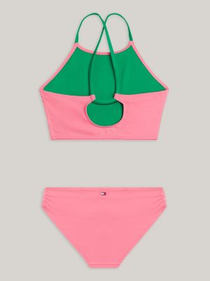 TH Original Logo Bralette Swim Set Pink Tommy Hilfiger