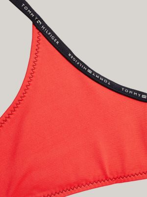 multi colour-blocked bralette bikini set for girls tommy hilfiger