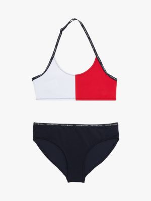 multi color block-bikini mit bralette für mädchen - tommy hilfiger