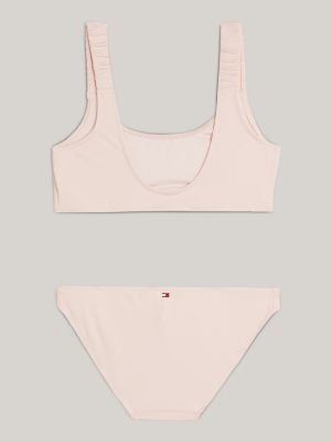 Hilfiger Monotype Bralette Bikini Set, Pink