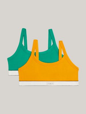 gold 2er-pack th established bralettes mit branding für mädchen - tommy hilfiger