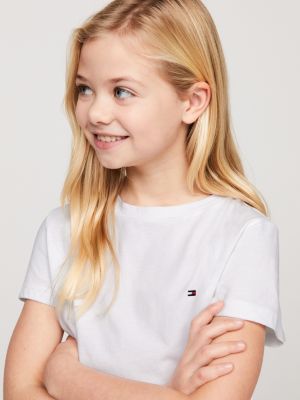 blue th original pyjama mit t-shirt und shorts für mädchen - tommy hilfiger