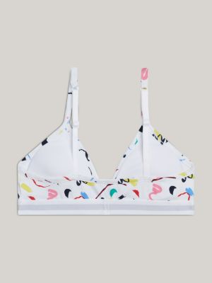 white th original triangel-bh mit gepolsterten cups für mädchen - tommy hilfiger