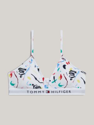 white th original triangel-bh mit gepolsterten cups für mädchen - tommy hilfiger