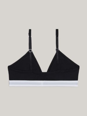 black th original triangel-bh mit gepolsterten cups für mädchen - tommy hilfiger