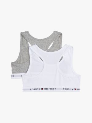 multi 2-pack signature racerback unpadded bralettes for girls tommy hilfiger