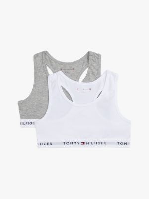 lot de 2 bralettes signature sans rembourrage multi pour filles tommy hilfiger