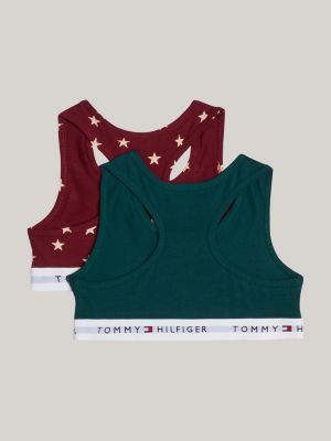 lot de 2 bralettes signature sans rembourrage plusieurs couleurs pour filles tommy hilfiger