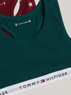 lot de 2 bralettes signature sans rembourrage plusieurs couleurs pour filles tommy hilfiger