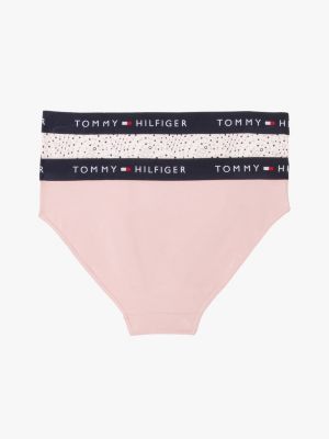 2 pack slip signature con stampa multicolore da bambine tommy hilfiger