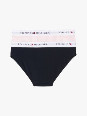 2 pack slip signature con stampa multicolore da bambine tommy hilfiger