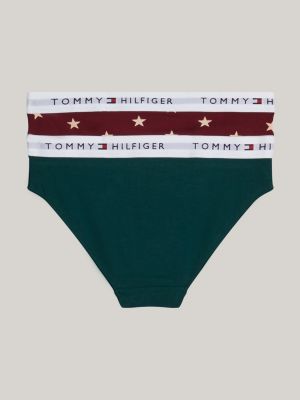 multi 2-pack signature print briefs for girls tommy hilfiger