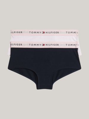 2 pack culotte con stampa ed elastico in vita pink da bambine tommy hilfiger