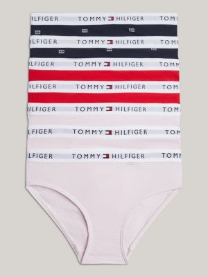 7 pack slip signature con stampa e logo yellow da bambine tommy hilfiger