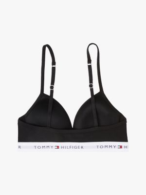 reggiseno a triangolo imbottito nero da bambine tommy hilfiger