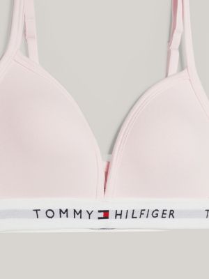 reggiseno a triangolo imbottito rosa da bambine tommy hilfiger