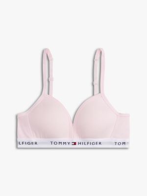 reggiseno a triangolo imbottito pink da bambine tommy hilfiger