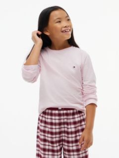 2-Pack Signature Flag Long Sleeve Lounge T-Shirts — Pink 3