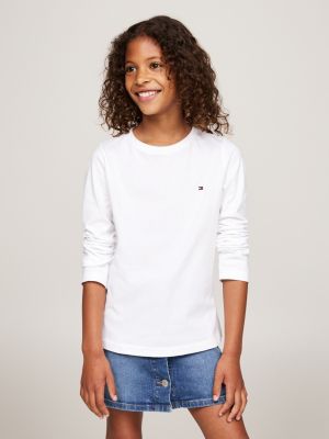 rosa 2er-pack lounge-langarmshirts mit tommy flag für mädchen - tommy hilfiger